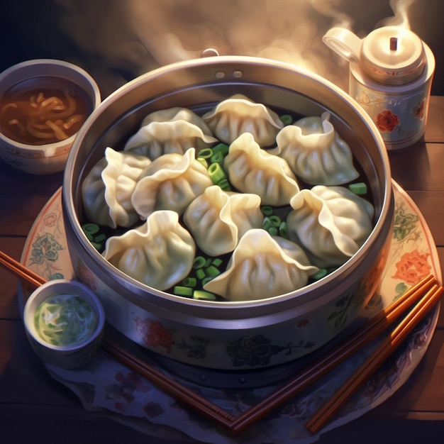 Premium AI Image | dumplings