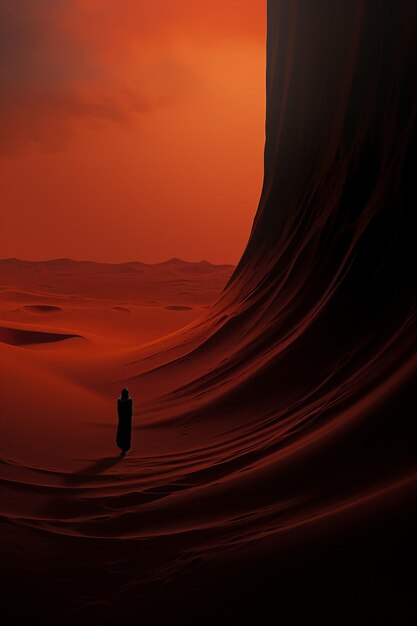 Photo dune but in the style of zdzislaw beksinski