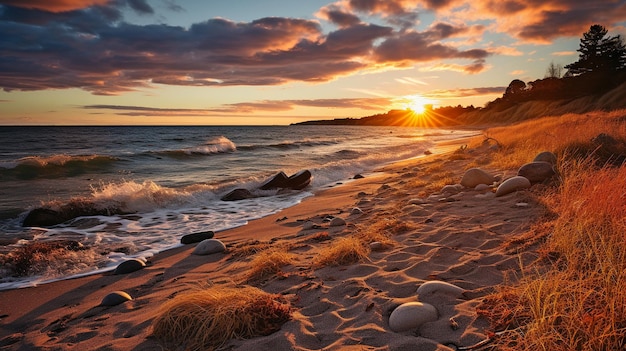 The dunes beach at sunset