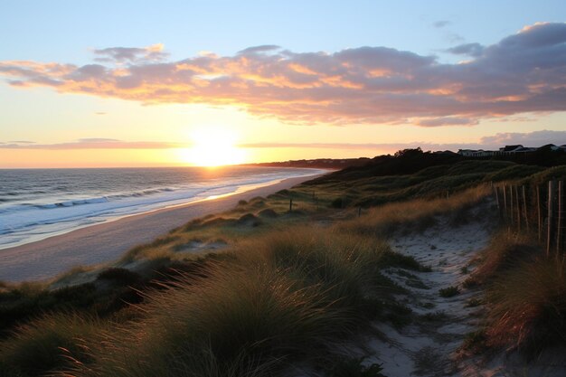 Photo dunes at dusk