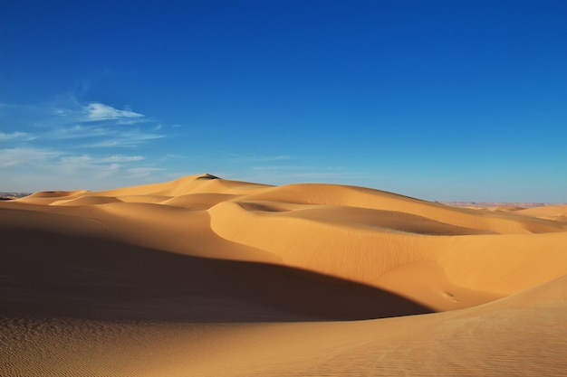 Dunes in the sahara desert in the heart of africa