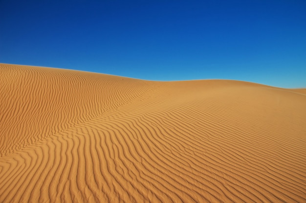 Dunes in the Sahara desert in the heart of Africa