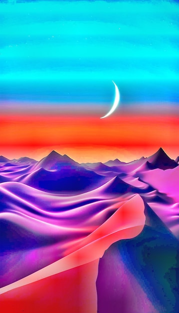 dunes with night space