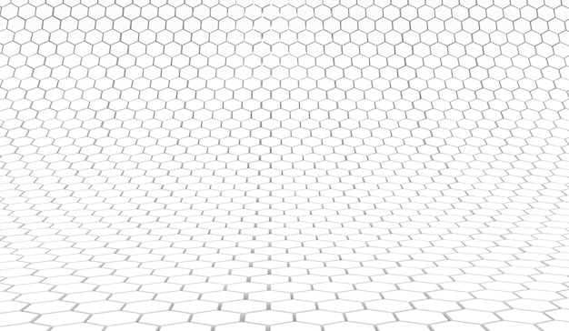 Duotone hexagon 3D background texture 3d rendering illustration Futuristic abstract background