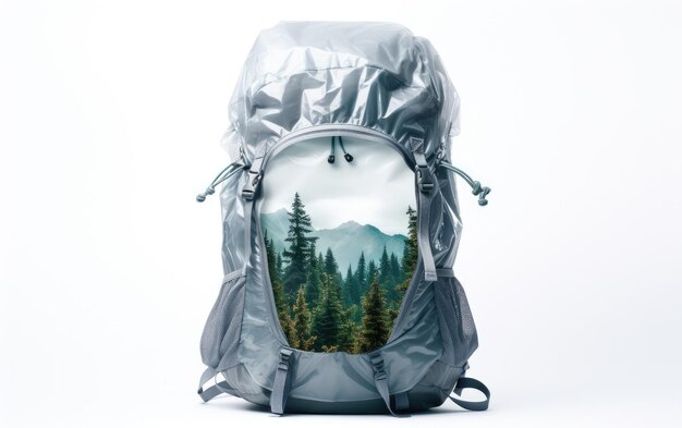 Photo durable hiking gear on white background