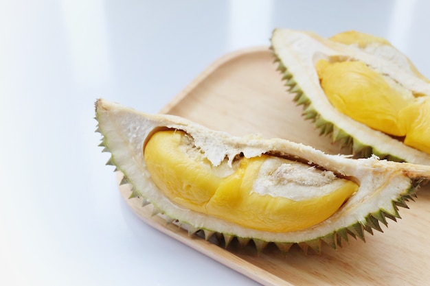 Durain fruit on white background. Thai fruit.