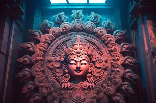 Foto immagine di durga maa pandal