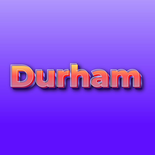 Durham텍스트 효과 JPG 그라데이션 보라색 배경 카드 사진