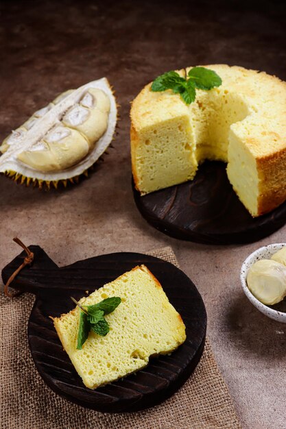 Durian Chiffon Cake een typisch Aziatische cake variatie