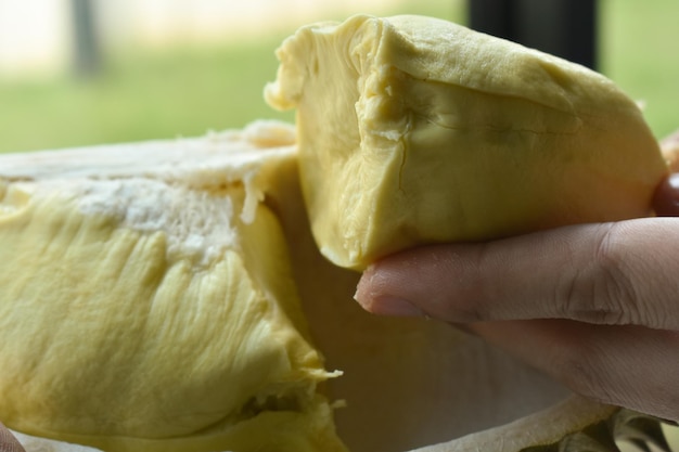 Durian lange afstand schieten hand met durian