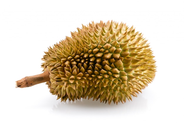 Durian op het witte fruit achtergrond van Thailand