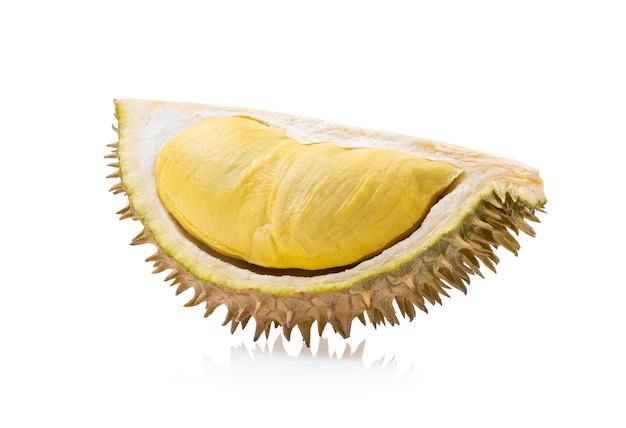 Durian peels isolated on white background