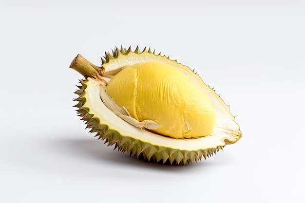 Durian on white background