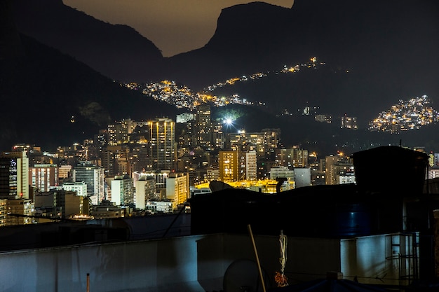 Dusk in the Cantagalo favela