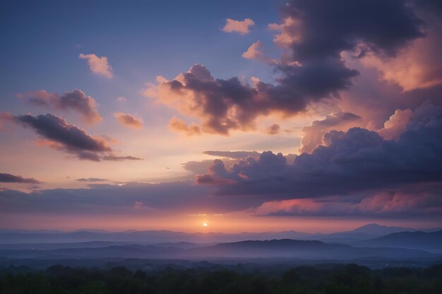 Dusk Delight Evening Sky Background