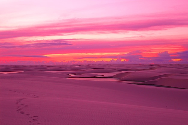 Photo dusk on the dunes