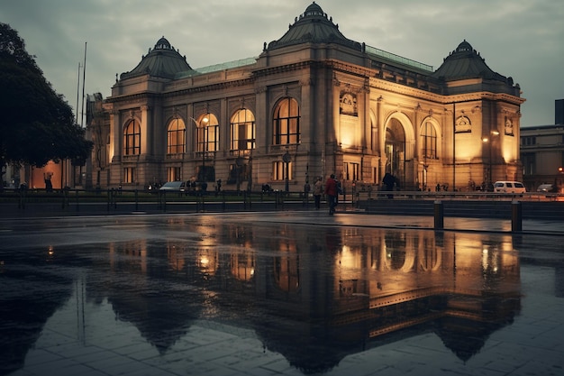 Dusk's Embrace Liminal Echoes in an Abandoned Art Gallery