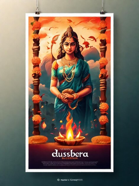 Photo dussehra festival sale banner or poster design lord rama killing ravana in navratri festival of india happy dussehra celebration