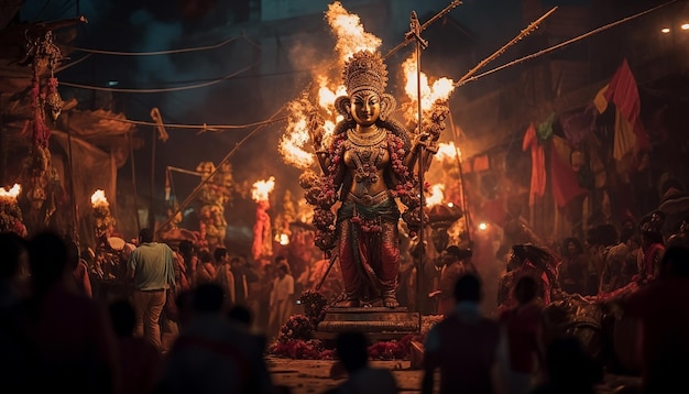 Dussehra Vijayadashami 축제 축하 및 문화 행사