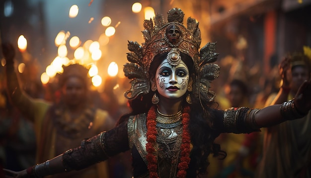Dussehra Vijayadashami-festivalviering met culturele evenementen