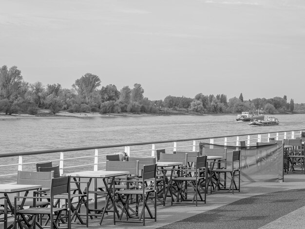 Dusseldorf at the river rhine