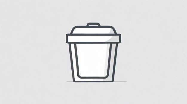 Photo dust bin line icon