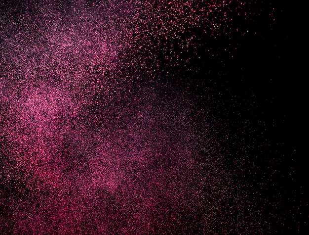 Photo dust explosion on a black background