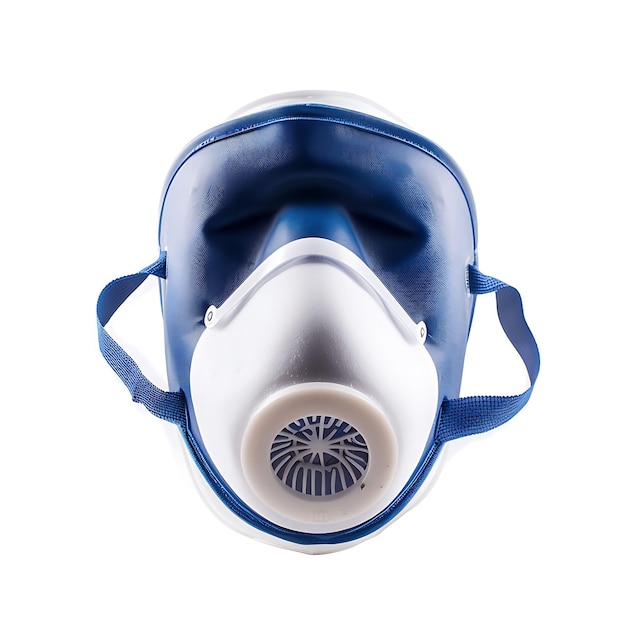 Dust Mask With White Material and Blue Color a Tool Used for Isolated Clean Blank BG Items Design