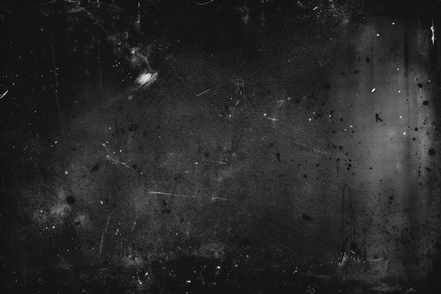 Dust and scratches design Aged photo editor layer Black grunge abstract background Copy space