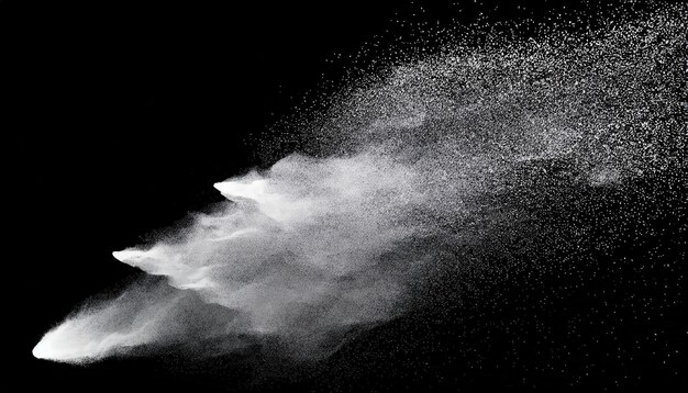 dust splash on a black background