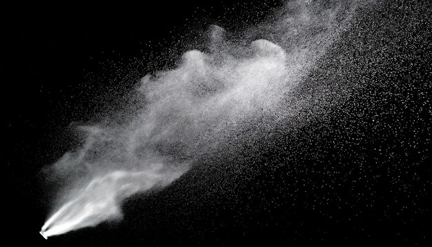 dust splash on a black background