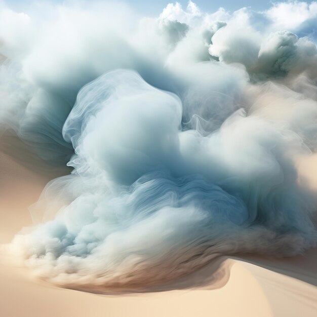 Photo a dust storm in progress