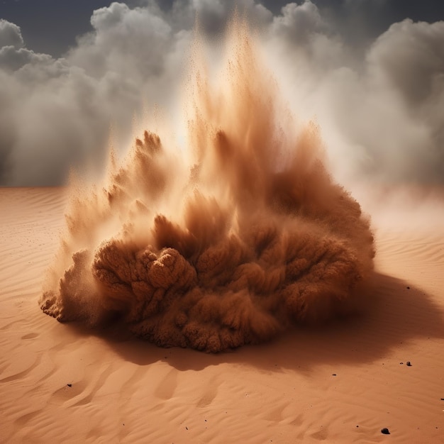 Foto una tempesta di polvere in corso