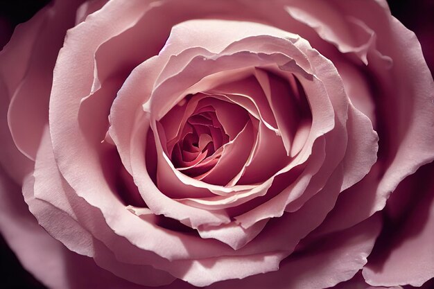 ダスティ ローズの花バラの花びらのつぼみ