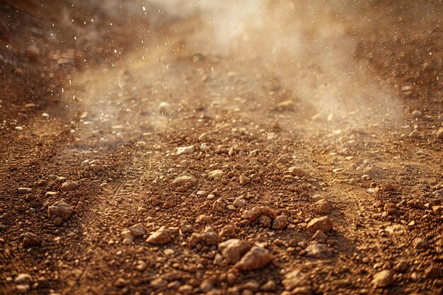 Dusty Terrain with Brown Earth and Dynamic Texture