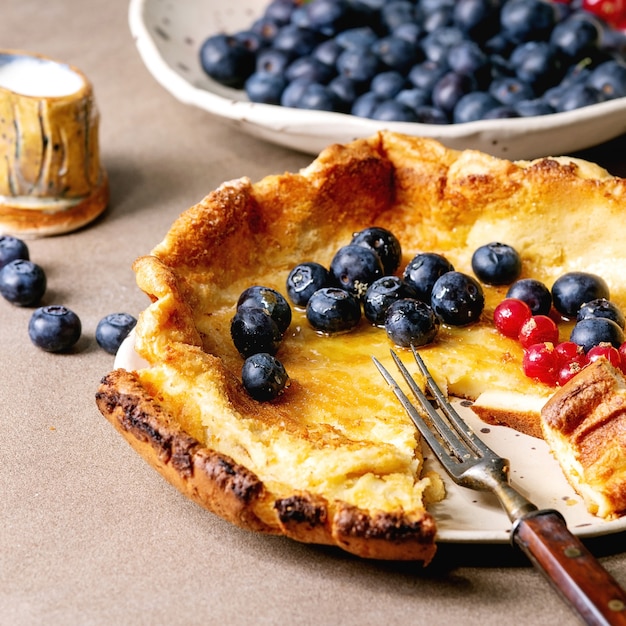 Dutch baby with berries