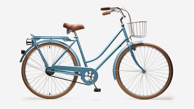 Dutch blue bicycle on a transparent background Generative AI