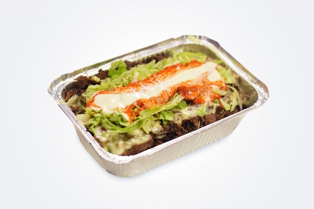 Dutch Kapsalon in a container