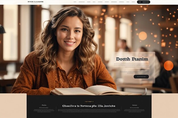 Dutch language learning classes landing page template with dots design