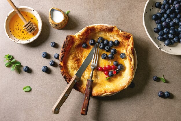 Dutch pancake with berries