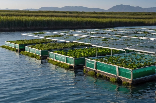 Foto duurzame aquacultuurboerderij