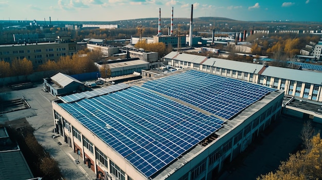 Duurzame energieoplossingen boeiende drone-weergave van SolarClad