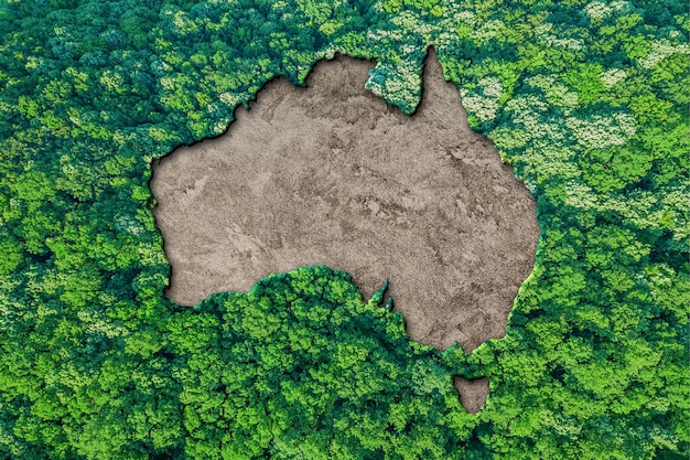 Duurzame habitatkaart van Australië, milieuconcept