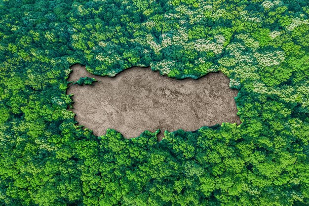 Duurzame habitatkaart van turkije, milieuconcept