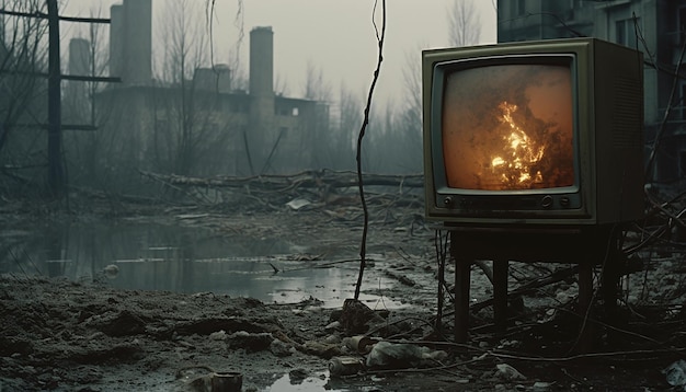 Foto dvd screen grab van de verloren 1988 donkere horror film tsjernobyl