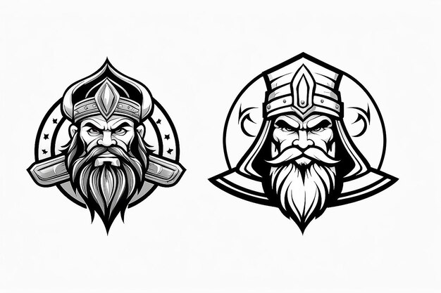 Dwarf logo ontwerpt vector sjabloon