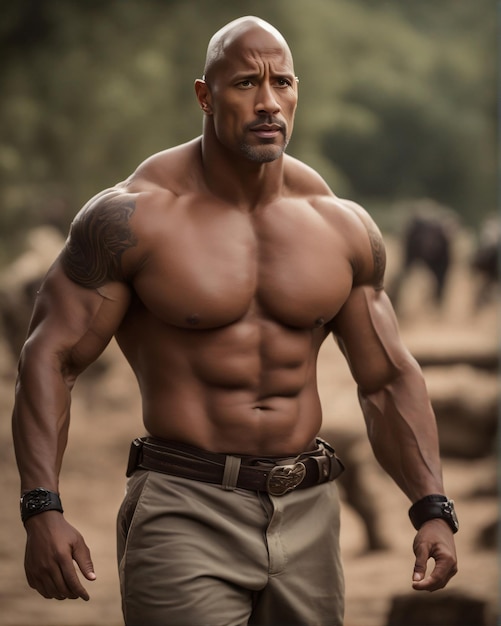 Dwayne Johnson Amerikaanse acteur filmscène portretfoto