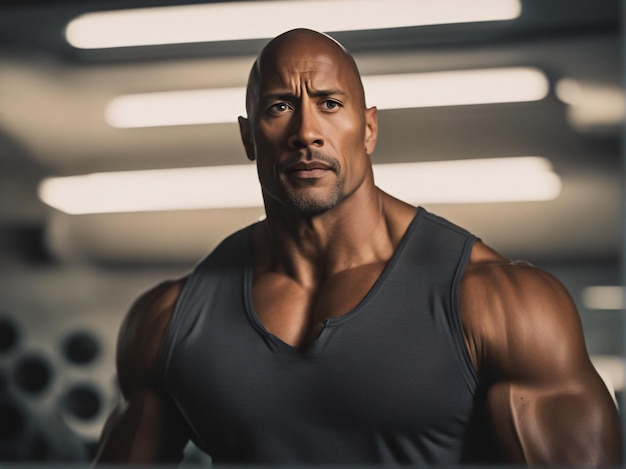 Dwayne Johnson Amerikaanse acteur filmscène portretfoto