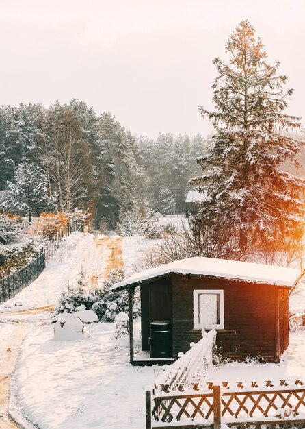 Dwelling house in the mountainins concept of living in a rural\
area fragment of a nice house over a fantastic snow mountain view\
in zakopane poland europe