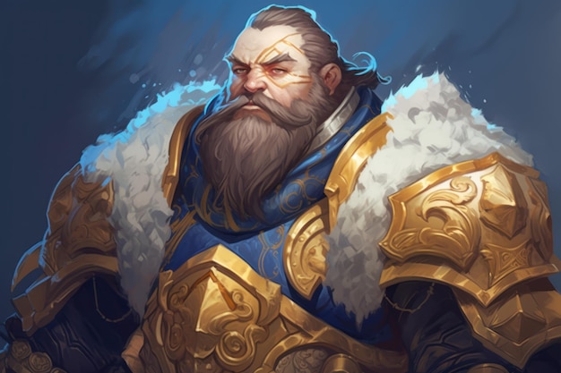 Dwerg paladin man Genereer Ai